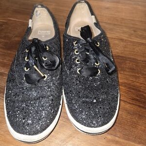 Keds Women's Black Glitter Sneakers